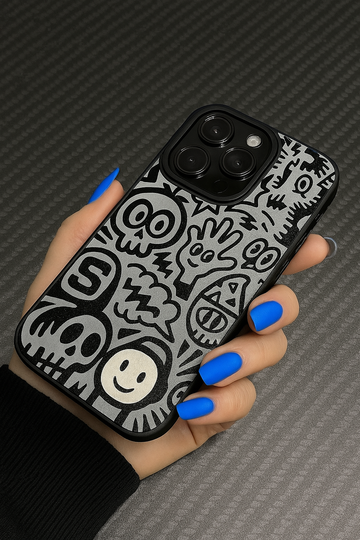 Ghost Face Black Graffiti Phone Case